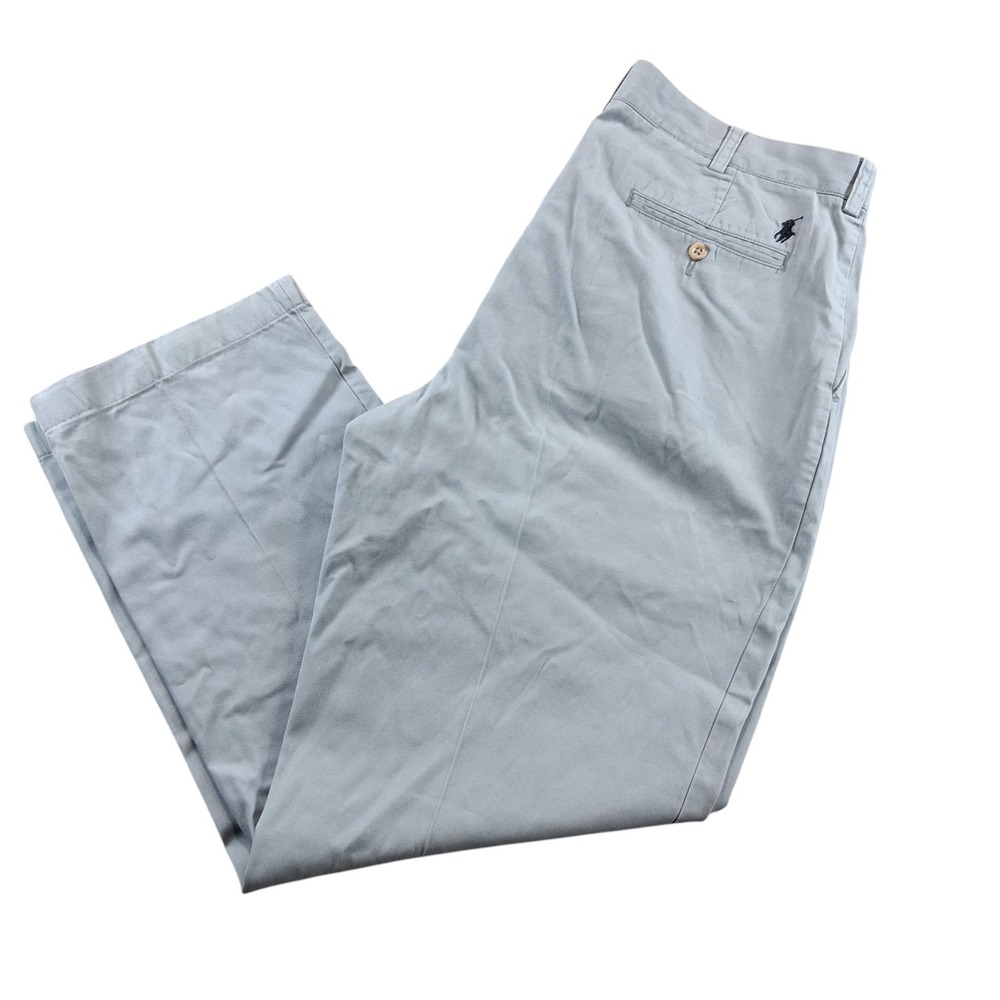 Polo Ralph Lauren Suffield Pant Men 36x32 Light Blue Chino Straight Leg Cotton